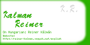 kalman reiner business card